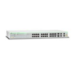 Allied Telesis AT FS750/28PS WebSmart - Switch - gestito - 20 x 10/100 (PoE) + 2 x combo Gigabit SFP + 2 x 10/100/1000 + 4 x 10/100 (PoE+) - desktop, montabile su rack, montaggio a parete - PoE+ (193 W)